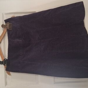 Navy Vintage United Colors Od Benetton Corduroy A-Line Skirt